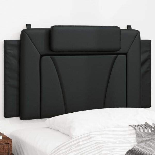vidaXL Coussin de t&ecirc;te de lit Viana noir 100 cm similicuir
