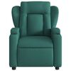 vidaXL Fauteuil inclinable de massage &eacute;lectrique vert fonc&eacute; tissu