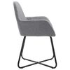 vidaXL Chaises à manger lot de 2 gris clair tissu