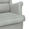 vidaXL Fauteuil gris clair velours