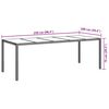 vidaXL Table de Jardin Marron 250 x 100 x 75 cm polyrotin