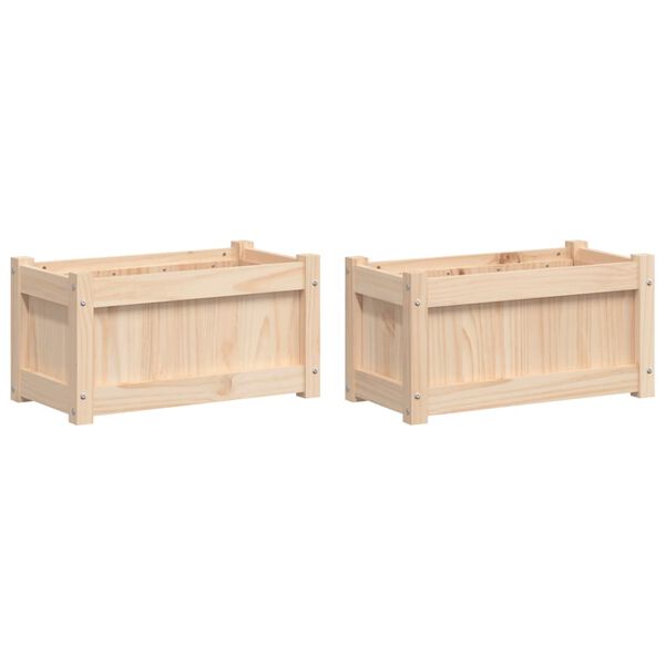 vidaXL Jardini&egrave;res 2 pcs bois de pin massif