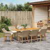 vidaXL Ensemble de salle à manger pour jardin 9 pcs Beige et marron