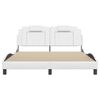 vidaXL Cadre de lit Viana sans matelas blanc 152x203 cm similicuir