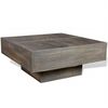vidaXL Table basse carr&eacute;e Marron fonc&eacute; Bois massif de manguier