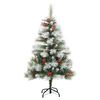 vidaXL Sapin de No&euml;l artificiel articul&eacute; 150 LED et boules 120 cm