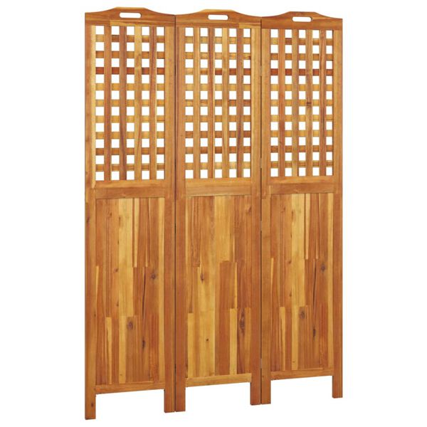 vidaXL Cloison de séparation 3 panneaux 121,5x2x180 cm Bois d'acacia