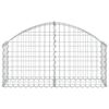 vidaXL Panier de gabions arqu&eacute; 100x30x40/60 cm Fer galvanis&eacute;