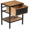 vidaXL Table de chevet Bois de manguier massif 40 x 30 x 50 cm