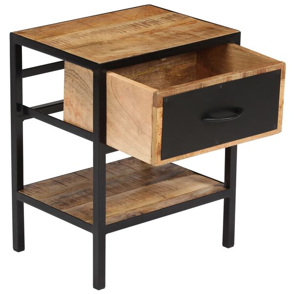 vidaXL Table de chevet Bois de manguier massif 40 x 30 x 50 cm