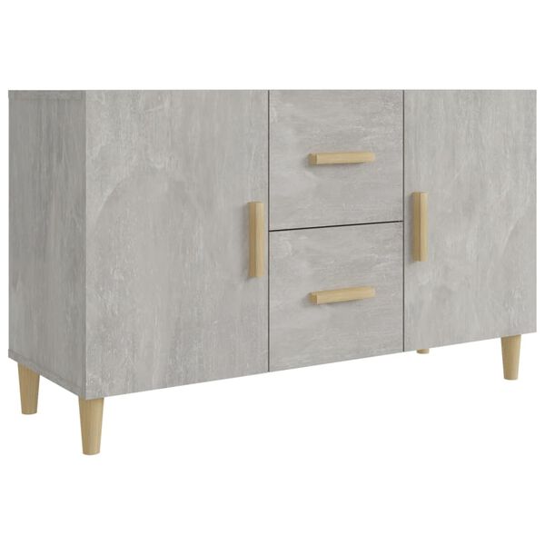 vidaXL Buffet gris b&eacute;ton 100x36x60 cm bois d'ing&eacute;nierie