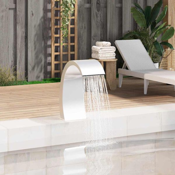 vidaXL Fontaine de piscine 22x60x70 cm acier inoxydable 304