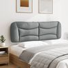 vidaXL Coussin de t&ecirc;te de lit Hvar gris clair 152 cm tissu