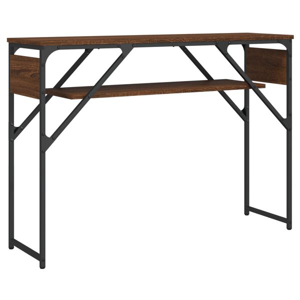 vidaXL Table console avec &eacute;tag&egrave;re ch&ecirc;ne marron 105x30x75 cm
