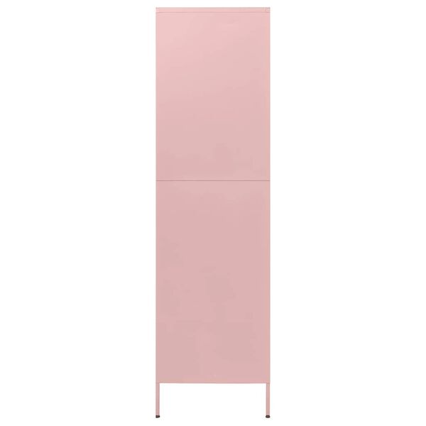 vidaXL Garde-robe Rose 90x50x180 cm Acier