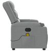 vidaXL Fauteuil inclinable de massage &eacute;lectrique gris clair tissu