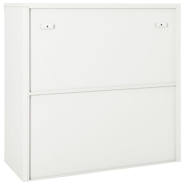 vidaXL Armoire à portes coulissantes Blanc 90x40x90 cm Acier