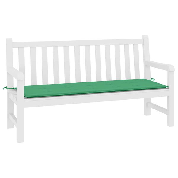 vidaXL Coussin de banc de jardin vert 200x50x3 cm tissu oxford