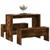 vidaXL Ensemble table à manger et bancs 3 pcs bois d'ingénierie