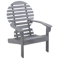 vidaXL Chaise Adirondack Bois d'acacia massif Gris