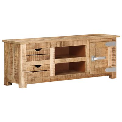 vidaXL Meuble TV 110x30x40 cm Bois de manguier brut