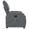 vidaXL Fauteuil inclinable de massage électrique gris similicuir