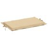 vidaXL Coussin de chaise longue beige mélangé 186x58x4 cm tissu