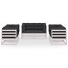 vidaXL Salon de jardin 6 pcs avec coussins Bois de pin massif