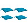 vidaXL Coussins de chaise lot de 4 bleu clair 40x40x7 cm tissu oxford