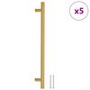 vidaXL Poign&eacute;es d'armoire 5 pcs dor&eacute; 224 mm acier inoxydable