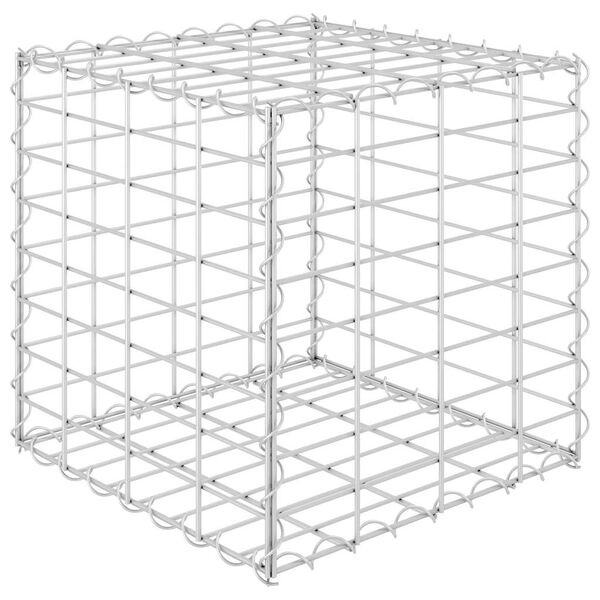 vidaXL Lit sur&eacute;lev&eacute; cube &agrave; gabion Fil d'acier 40x40x40 cm