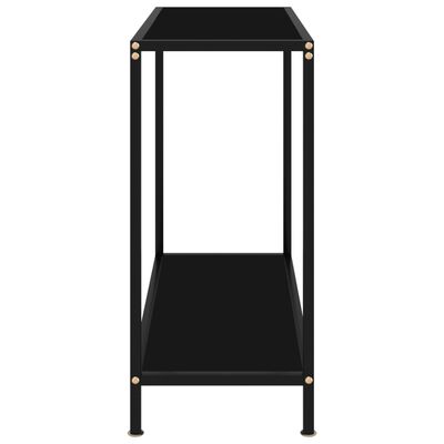 vidaXL Table console Noir 80x35x75 cm Verre trempé