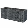 vidaXL Lit sur&eacute;lev&eacute; &agrave; gabion Acier 270x90x100 cm