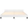 vidaXL Cadre de lit sans matelas blanc king similicuir