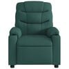 vidaXL Fauteuil inclinable de massage &eacute;lectrique vert fonc&eacute; tissu