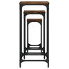 vidaXL Tables d&rsquo;appoint gigognes 3 pcs ch&ecirc;ne fum&eacute; bois d'ing&eacute;nierie