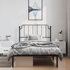 vidaXL Cadre de lit métal sans matelas avec tête de lit noir 100x190cm
