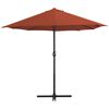 vidaXL Parasol d'extérieur avec poteau en aluminium terre cuite