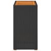 vidaXL Table d'appoint de jardin dessus en bois noir 60x40x75 cm