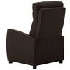 vidaXL Fauteuil &eacute;lectrique de massage marron fonc&eacute; tissu