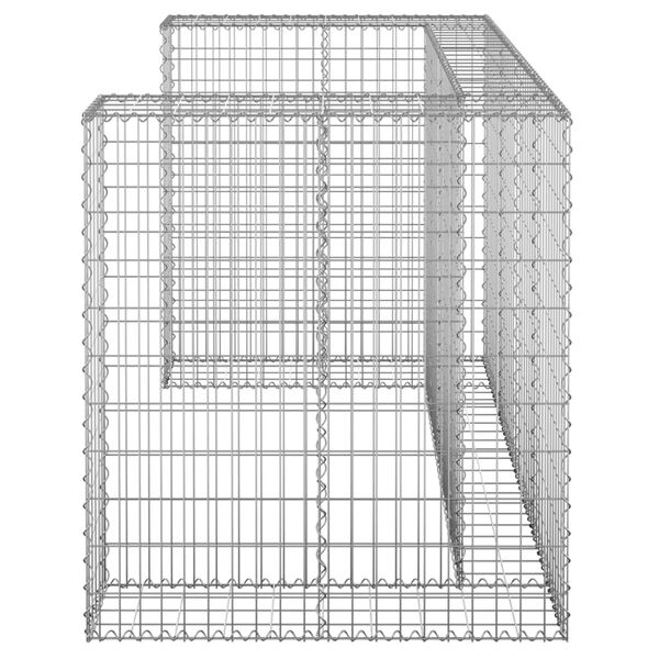 vidaXL Mur en gabion pour poubelles Acier galvanis&eacute; 180x100x110 cm