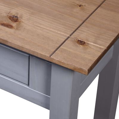 vidaXL Table console Gris 110x40x72 cm Pin solide Gamme Panama