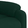 vidaXL Fauteuil inclinable de massage vert fonc&eacute; velours