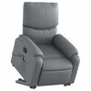 vidaXL Fauteuil inclinable de massage électrique gris similicuir