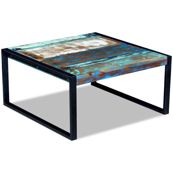 vidaXL Table basse Bois de r&eacute;cup&eacute;ration massif 80x80x40 cm