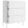 vidaXL Armoire à tiroirs Blanc 80x35x101,5 cm Acier