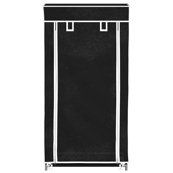 vidaXL Armoire &agrave; chaussures avec housse 58 x 28 x 106 cm Tissu Noir