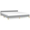 vidaXL Cadre de lit sans matelas gris clair tissu