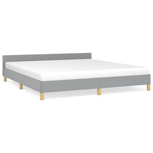 vidaXL Cadre de lit sans matelas gris clair tissu