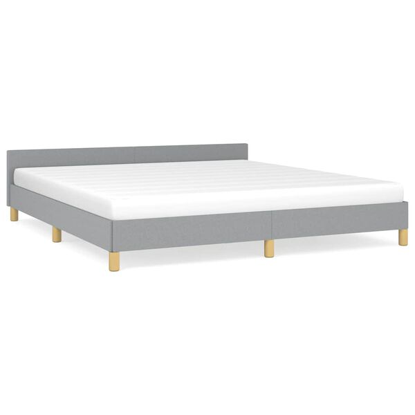 vidaXL Cadre de lit sans matelas gris clair tissu